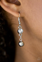 Load image into Gallery viewer, Paparazzi Pageant Queen - White Rhinestones - Bold Silver Chain - Necklace &amp; Earrings - $5 Jewelry With Ashley Swint