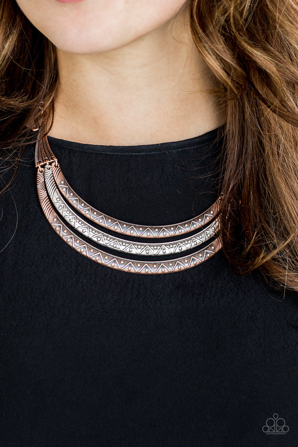 Paparazzi Primal Princess - Multi - Necklace and matching Earrings - $5 Jewelry With Ashley Swint