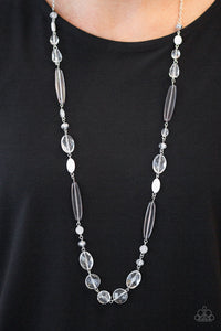 Paparazzi Quite Quintessence - White - Necklace and matching Earrings - $5 Jewelry With Ashley Swint