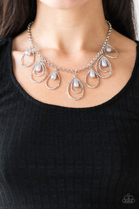 Paparazzi Rustic Ritz - Silver - Necklace and matching Earrings - $5 Jewelry With Ashley Swint