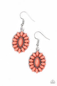 Paparazzi Spring Tea Parties - Orange / Coral - Earrings - $5 Jewelry With Ashley Swint