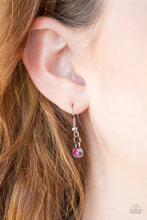 Load image into Gallery viewer, Paparazzi Stop, TEARDROP, and Roll - Pink - Gunmetal Necklace and matching Earrings - $5 Jewelry With Ashley Swint