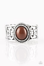 Load image into Gallery viewer, Paparazzi Totally Tidal - Brown Bead - Silver Ring - $5 Jewelry With Ashley Swint