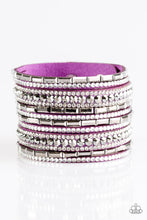 Load image into Gallery viewer, Paparazzi Wham Bam Glam - Purple - White &amp; Smoky Rhinestones - Wrap Bracelet - $5 Jewelry With Ashley Swint