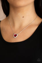 Load image into Gallery viewer, Paparazzi Out of the GLITTERY-ness of Your Heart - Red - Heart Necklace &amp; Earrings