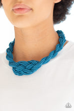 Load image into Gallery viewer, Paparazzi A Standing Ovation - Dark Blue - Seed Beads Necklace and matching Earrings - $5 Jewelry With Ashley Swint