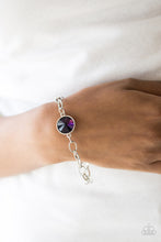 Load image into Gallery viewer, Paparazzi All Aglitter - Purple Gem - Nice Silver Chain Toggle Closure - Bracelet - $5 Jewelry with Ashley Swint