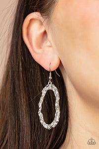 PRE-ORDER - Paparazzi ARTIFACT Checker - Silver - Earrings - $5 Jewelry with Ashley Swint