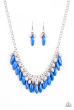 Load image into Gallery viewer, Paparazzi Bead Binge - Blue - and Gray Beads - Silver Chain Necklace &amp; Earrings - $5 Jewelry with Ashley Swint