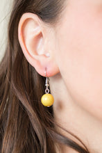 Load image into Gallery viewer, Paparazzi CACHE Me Out - Yellow Beads - Silver Chain Necklace &amp; Earrings - $5 Jewelry With Ashley Swint