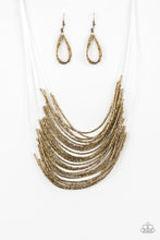 Load image into Gallery viewer, Paparazzi Catwalk Queen - Brass Seed Beads - Necklace and matching Earrings - $5 Jewelry With Ashley Swint