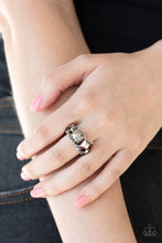 Load image into Gallery viewer, Paparazzi Champion Couture - Silver - Hematite Rhinestones - Silver Dainty Band - Ring - $5 Jewelry with Ashley Swint