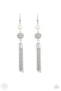 Paparazzi Going DIOR to DIOR - White - Earrings - Trend Blend / Fashion Fix Exclusive June 2020 - $5 Jewelry with Ashley Swint