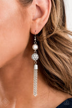 Load image into Gallery viewer, Paparazzi Going DIOR to DIOR - White - Earrings - Trend Blend / Fashion Fix Exclusive June 2020 - $5 Jewelry with Ashley Swint