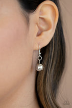 Load image into Gallery viewer, Paparazzi Hand-Knotted Knockout - Silver Beads - Gray Cording, Tassel - Necklace &amp; Earrings - $5 Jewelry with Ashley Swint