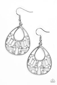 PRE-ORDER - Paparazzi Just DEWing My Thing - White Moonstones - Earrings - $5 Jewelry with Ashley Swint