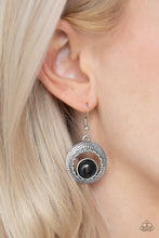 Load image into Gallery viewer, Paparazzi Lions, Tigers, and Bears - Black Stones - Silver Necklace and matching Earrings - $5 Jewelry With Ashley Swint