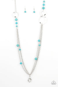 PRE-ORDER - Paparazzi Local Charm - Blue - Lanyard Necklace & Earrings - $5 Jewelry with Ashley Swint