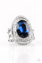 Load image into Gallery viewer, Paparazzi Making History - Blue Gem - Rhinestones Silver Ring - $5 Jewelry With Ashley Swint