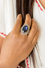 Load image into Gallery viewer, Paparazzi Making History - Blue Gem - Rhinestones Silver Ring - $5 Jewelry With Ashley Swint