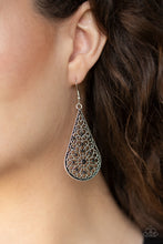 Load image into Gallery viewer, Paparazzi Mandala Makeover - Black Beads - Silver Filigree Earrings - $5 Jewelry With Ashley Swint