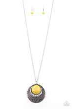 Load image into Gallery viewer, Paparazzi Medallion Meadow - Yellow Stone - Necklace and matching Earrings - $5 Jewelry With Ashley Swint