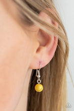 Load image into Gallery viewer, Paparazzi Medallion Meadow - Yellow Stone - Necklace and matching Earrings - $5 Jewelry With Ashley Swint