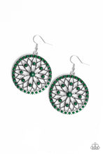 Load image into Gallery viewer, Paparazzi Merry Mandalas - Green Beads - Floral Filigree - Earrings - $5 Jewelry With Ashley Swint