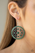Load image into Gallery viewer, Paparazzi Merry Mandalas - Green Beads - Floral Filigree - Earrings - $5 Jewelry With Ashley Swint