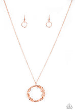 Load image into Gallery viewer, Paparazzi Millennial Minimalist - Copper - Dizzying Pendant - Necklace &amp; Earrings - $5 Jewelry with Ashley Swint