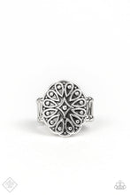 Load image into Gallery viewer, Paparazzi Modern Mandala - Silver - Ornate Teardrop Patterns - Ring - Fashion Fix Exclusive October 2019 - $5 Jewelry With Ashley Swint