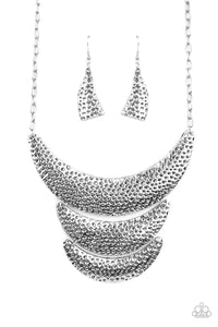 PRE-ORDER - Paparazzi Moonwalk Magic - Silver - Necklace & Earrings - $5 Jewelry with Ashley Swint