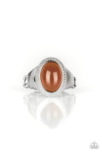 Load image into Gallery viewer, Paparazzi Mystically Malibu - Brown Bead - Silver Ring - $5 Jewelry With Ashley Swint