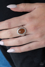 Load image into Gallery viewer, Paparazzi Mystically Malibu - Brown Bead - Silver Ring - $5 Jewelry With Ashley Swint