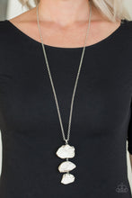 Load image into Gallery viewer, Paparazzi On The ROAM Again - White Rocks - Necklace and matching Earrings - $5 Jewelry With Ashley Swint