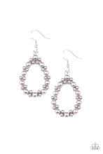 Load image into Gallery viewer, Paparazzi Pearl Spectacular - Silver Pearls - Silver Teardrop - Earrings - $5 Jewelry With Ashley Swint
