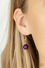 Load image into Gallery viewer, Paparazzi Rockin Rockette - Purple Pearls - Silver Chains - Necklace and matching Earrings - $5 Jewelry With Ashley Swint