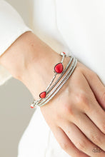 Load image into Gallery viewer, Paparazzi Sandstone Storm - Red Stone - Set of 4 Bracelets - $5 Jewelry With Ashley Swint