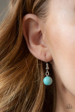 Load image into Gallery viewer, Paparazzi Seaside Soiree - Blue - Silver Chain Necklace and matching Earrings - $5 Jewelry With Ashley Swint