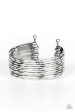 Load image into Gallery viewer, Paparazzi Stacked Shimmer - Silver - Bangle Like - Stacked Cuff Bracelet - $5 Jewelry With Ashley Swint