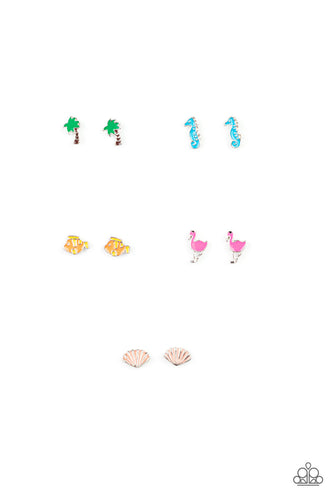 PRE-ORDER - Paparazzi Starlet Shimmer Earrings, 10 - Summer Inspired - Palm Trees, Seahorses, Fish, Flamingos and Seashells - $5 Jewelry with Ashley Swint