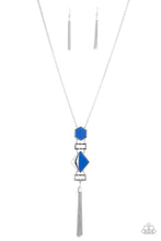 Load image into Gallery viewer, Paparazzi STRIPE Up a Conversation - Blue - Necklace &amp; Earrings - $5 Jewelry with Ashley Swint