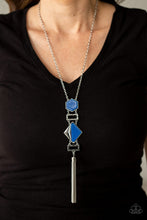 Load image into Gallery viewer, Paparazzi STRIPE Up a Conversation - Blue - Necklace &amp; Earrings - $5 Jewelry with Ashley Swint