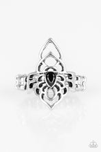 Load image into Gallery viewer, Paparazzi Taj MAHALO - Black Teardrop Bead - Silver Ring - $5 Jewelry With Ashley Swint