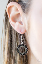 Load image into Gallery viewer, Paparazzi A Proper Lady - Black Beads - Silver Earrings - $5 Jewelry With Ashley Swint