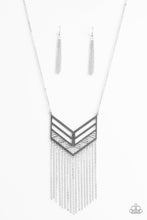 Load image into Gallery viewer, Paparazzi Alpha Attitude - Silver - Necklace &amp; Earrings - $5 Jewelry With Ashley Swint