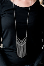 Load image into Gallery viewer, Paparazzi Alpha Attitude - Silver - Necklace &amp; Earrings - $5 Jewelry With Ashley Swint