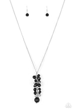 Load image into Gallery viewer, Paparazzi Ballroom Belle - Black Beads - Silver Necklace and matching Earrings - $5 Jewelry With Ashley Swint