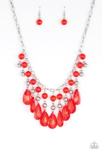 Load image into Gallery viewer, Paparazzi Beauty School Drop Out - Red - Necklace &amp; Earrings - $5 Jewelry With Ashley Swint
