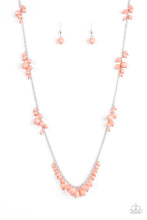 Load image into Gallery viewer, Paparazzi Coral Reefs - Orange / Coral - Silver Necklace and matching Earrings - $5 Jewelry With Ashley Swint